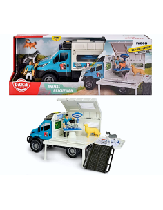 Dickie Toys Animal Rescue Van – Furgone Veterinario Scala 1:24 con Personaggio e Animali