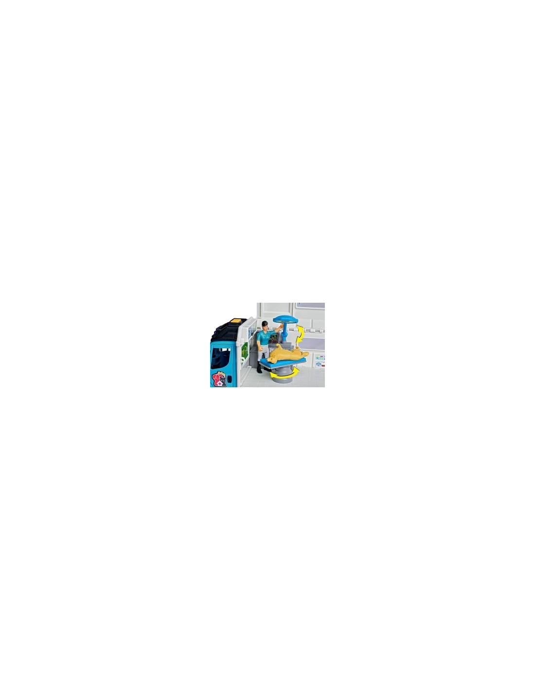 Dickie Toys Animal Rescue Van – Furgone Veterinario Scala 1:24 con Personaggio e Animali