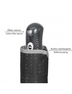 Ombrello Uomo Perletti, Technology Mini, Pieghevole, Apri Chiudi, Antivento, 104cm, Catarifrangente