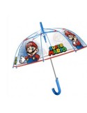 Ombrello Bambino Super Mario, Automatico, 45cm, Cupola, Colori Vivaci, Nintendo Originale