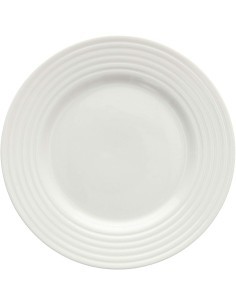 Tognana Rings, Servizio Piatti 6 Persone, 18 Pezzi, Porcellana Bianca, Piatti Piani 26cm, Fondi 22cm, Dessert 19cm