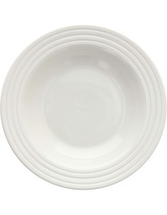 Tognana Rings, Servizio Piatti 6 Persone, 18 Pezzi, Porcellana Bianca, Piatti Piani 26cm, Fondi 22cm, Dessert 19cm