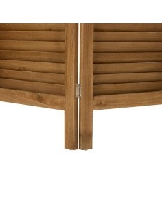 Paravento, Camila, L. 120 x P. 2 x H. 170 cm, Legno Paulownia, Marrone, Pannelli Pieghevoli