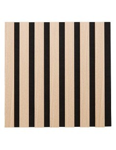 Set 3 pannelli decorativi, Colva, 30 x 30 cm, MDF, effetto legno chiaro, isolamento acustico
