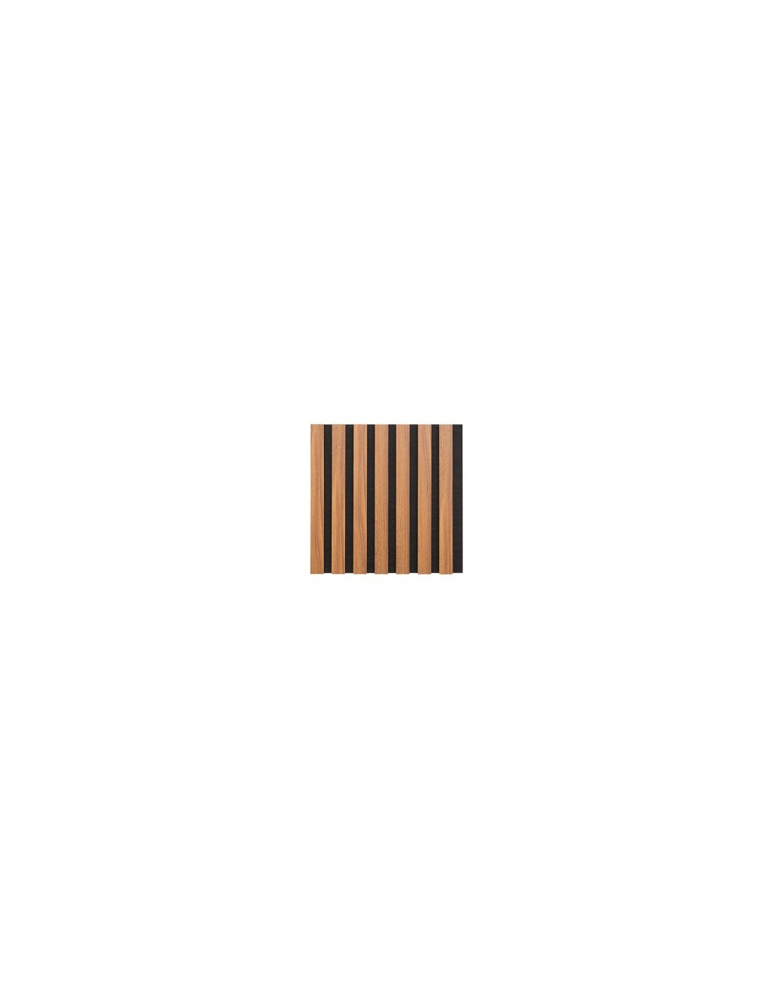 Set 3 pannelli decorativi, Colva, 30 x 30 cm, MDF, effetto legno scuro, isolamento acustico