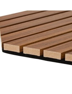 Set 3 pannelli decorativi, Colva, esagono, 30 x 26 cm, MDF, effetto legno scuro, isolamento acustico
