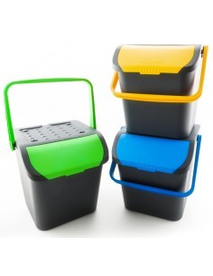 ECOLOGIC PATTUMIERA CON MANICO E COPERCHIO 35 LT ECOPLAST su TreG I...