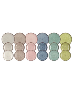 Servizio Piatti Tognana Urban Pastel 18 pezzi in Stoneware – Color Pastello
