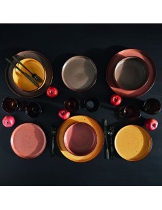Tognana Bruges piatto piano 27 cm stoneware rosso mattone linea Urban