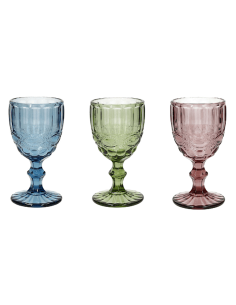 Set 3 calici da vino Tognana Madame 260 ml multicolore