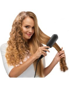 MACOM Sensation 228 Smart Brush Spazzola Riscaldante Lisciante in Ceramica Nero