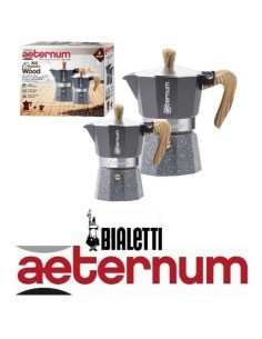 Set Caffettiera Aeternum Bialetti Bis Elegance Wood 1 Tazza + 3 Tazze