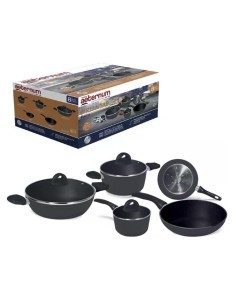 Aeternum Oriental Fusion Set Batteria di Padelle e Pentole 8 Pezzi Full Induction