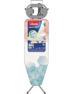 Vileda Asse da Stiro Perfect 2 in 1 con Portacaldaia Estraibile e Spazio Extra – Professionale, Regolabile in Altezza