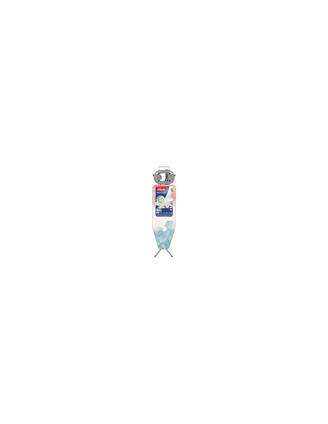 Vileda Asse da Stiro Perfect 2 in 1 con Portacaldaia Estraibile e Spazio Extra – Professionale, Regolabile in Altezza