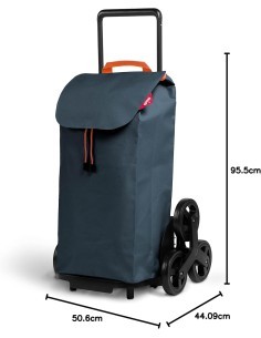 TROLLEY SPESA 168414 TRIS GRIGIO su TreG Ingrosso
