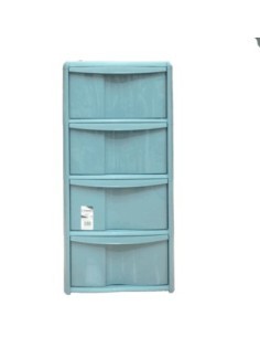 Tontarelli, cassettiera Bambù 4 cassetti, Delfin,38x39x78h cm, mobile salvaspazio, casa, ufficio