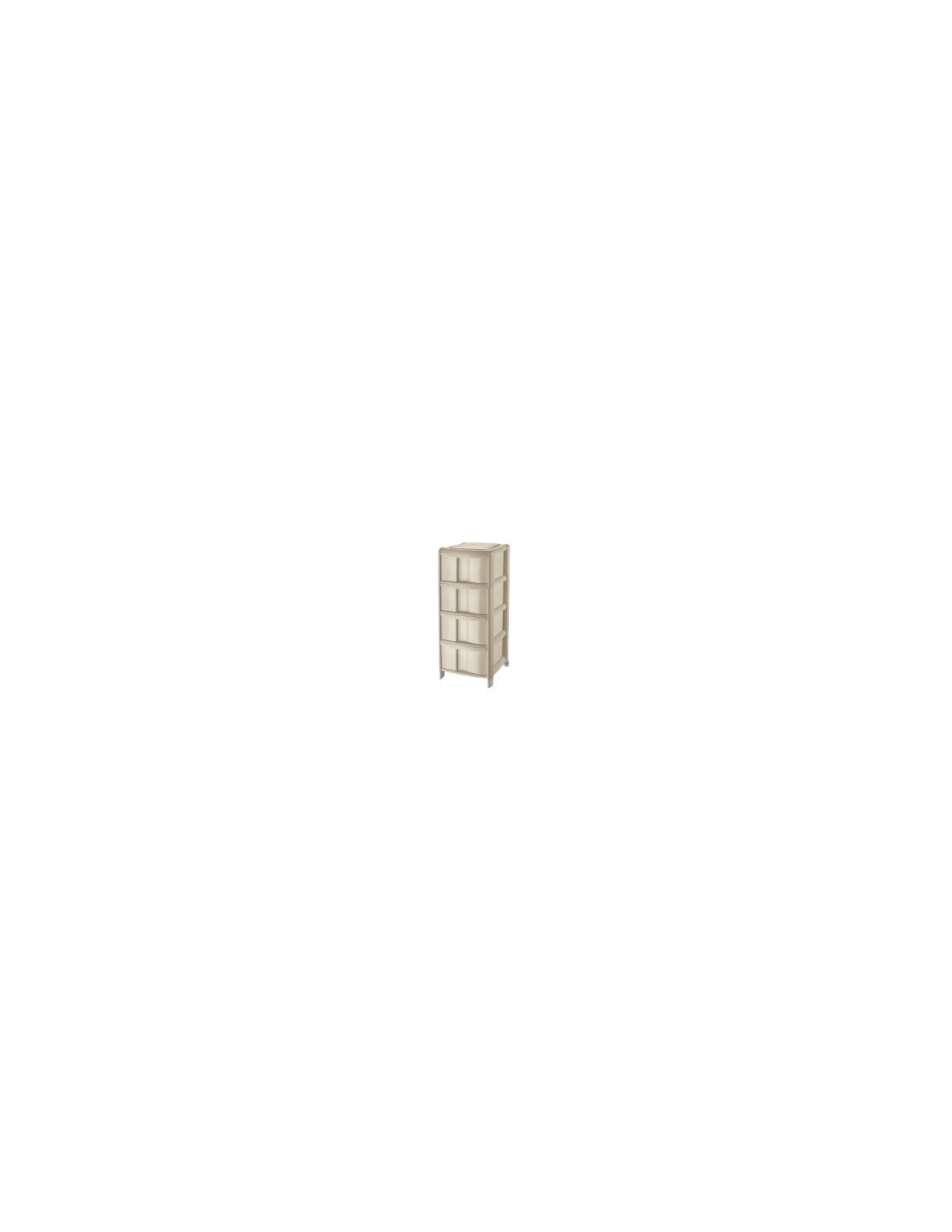 CASSETTIERA BAMBOO A 4 CASSETTI PANNA TONTARELLI su TreG Ingrosso