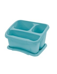 Scolaposate da Lavello con Vassoio Rettangolare Azzurro