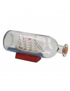 DECORAZIONE MARE BOTTIGLIA VETRO BARCA 20CM 512564 VACCHETTI su Tre...