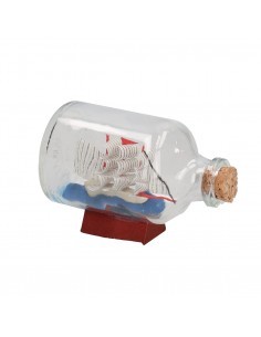 DECORAZIONE MARE BOTTIGLIA VETRO BARCA 7CM 512559 VACCHETTI su TreG...
