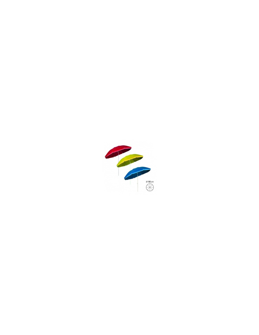 OMBRELLONE 782/20 NYLON D180CM COLORI ASSORTITI su TreG Ingrosso