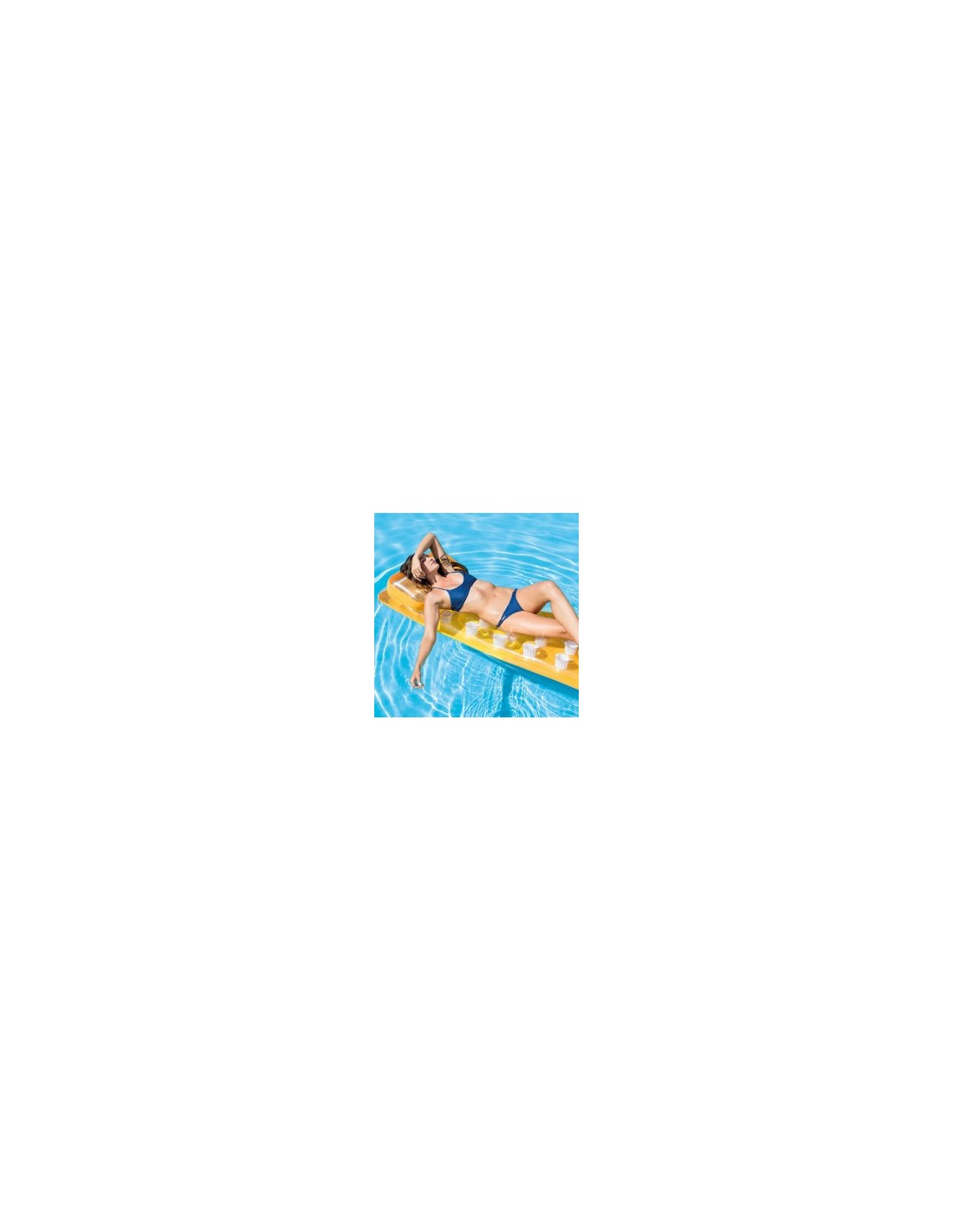 Materassino gonfiabile Intex 18 Buchi, cuscino integrato, colorato, mare, piscina, divertimento estivo