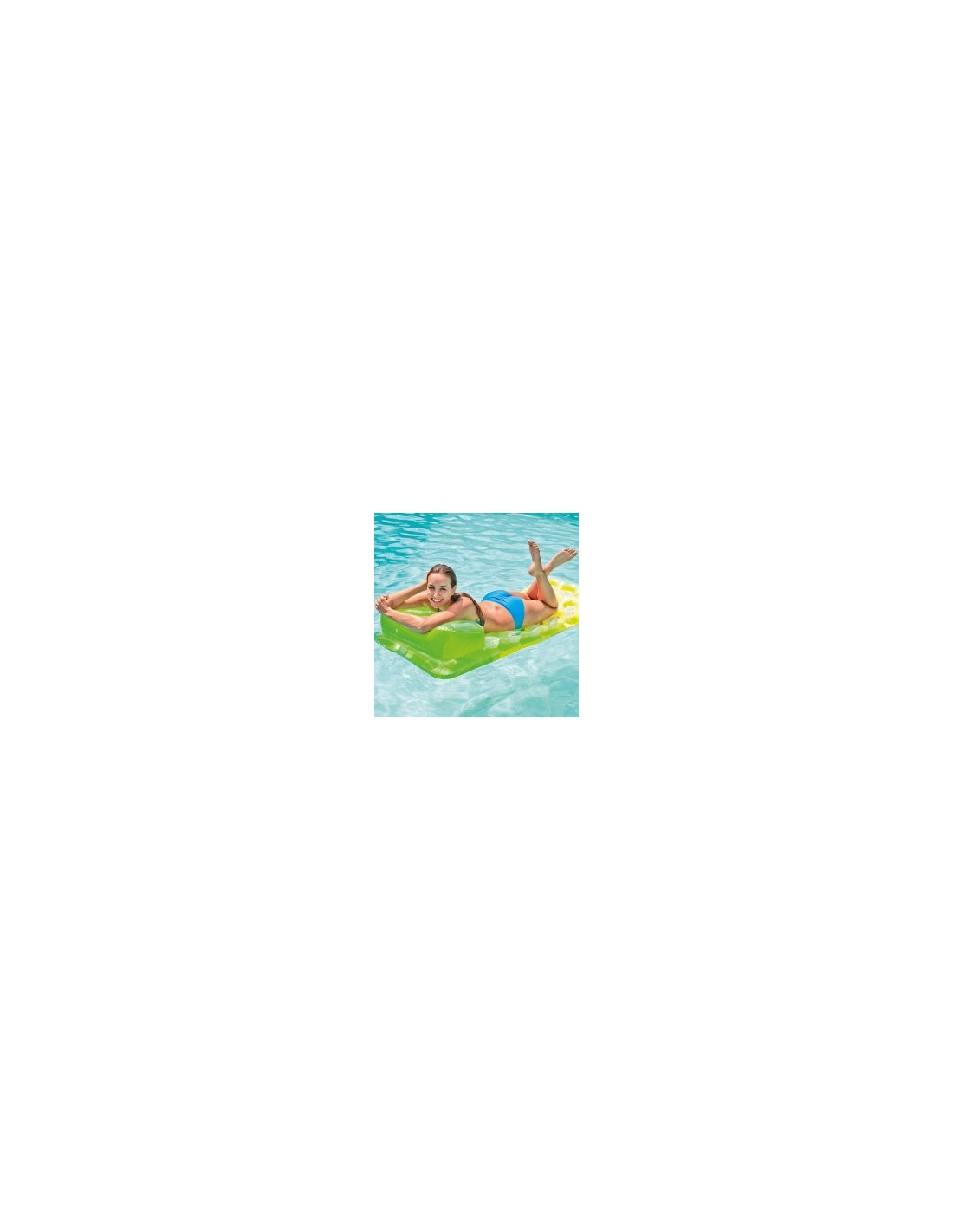 Materassino gonfiabile Intex 18 Buchi, cuscino integrato, colorato, mare, piscina, divertimento estivo