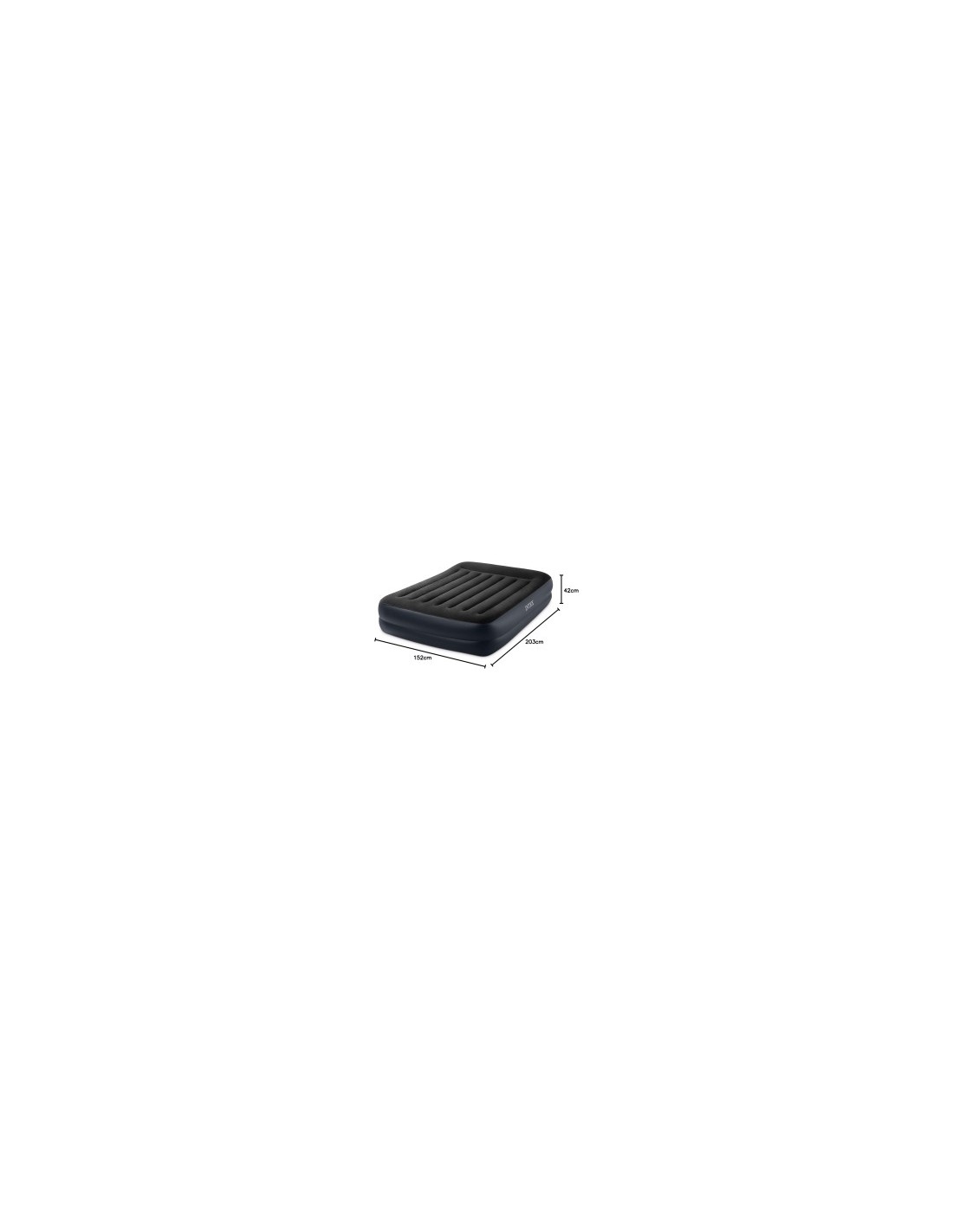 Materasso gonfiabile Intex Classic, cuscino incorporato, tecnologia Fiber-Tech, pompa elettrica, letto portatile, 272 kg
