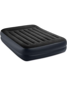 Materasso gonfiabile Intex Classic, cuscino incorporato, tecnologia Fiber-Tech, pompa elettrica, letto portatile, 272 kg