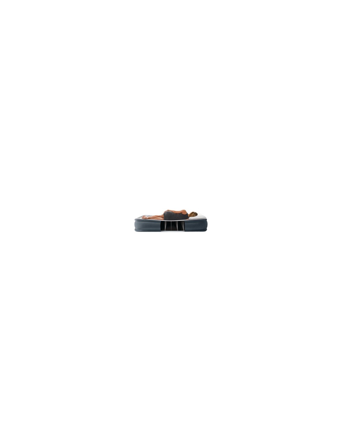 Materasso gonfiabile singolo, Intex 64412ND, Comfort Plush Elevated, 99x191x46 cm, pompa elettrica integrata, PVC resistente