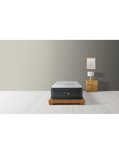 Materasso gonfiabile singolo, Intex 64412ND, Comfort Plush Elevated, 99x191x46 cm, pompa elettrica integrata, PVC resistente