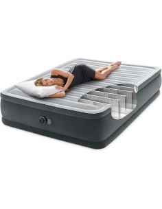 Materasso gonfiabile matrimoniale, Dura-Beam Comfort Plush, Intex, 152x203x46 cm, altezza 33-56 cm, Fiber-Tech