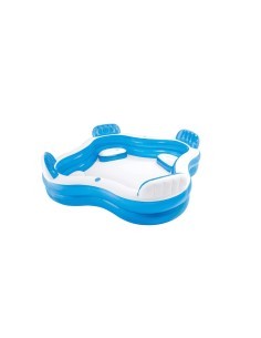 Piscina Intex 56475, 4 sedili integrati, schienale comodo, portabevande, 229x229x66 cm, gonfiabile, relax, estate