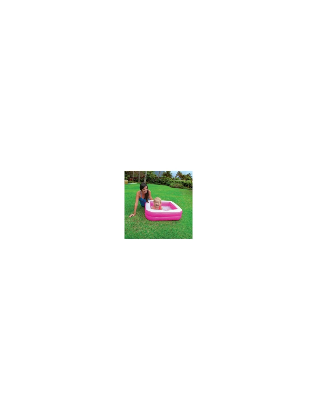 Piscina Baby Quadrata Intex 57100, 85x85x23 cm, fondo soft, colori assortiti, sicurezza bambini, PVC resistente