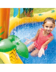 Intex Playcenter Dinosaur, centro giochi gonfiabile, piscina bambini, scivolo acquatico, dinosauri, 249x191x109 cm