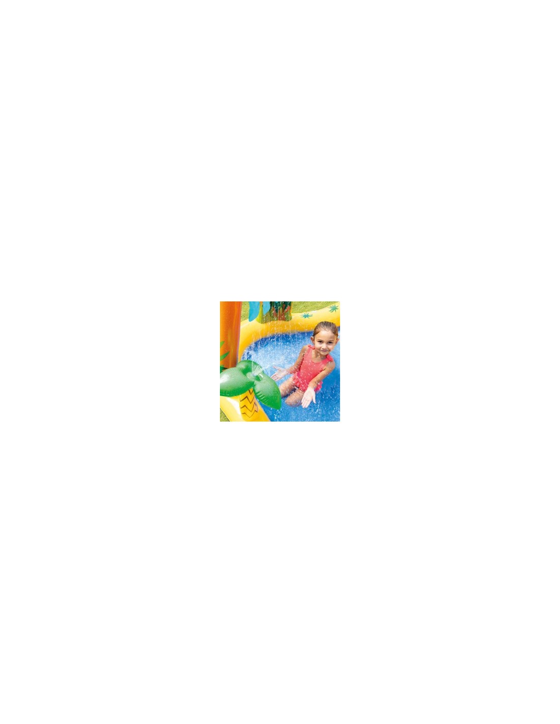 Intex Playcenter Dinosaur, centro giochi gonfiabile, piscina bambini, scivolo acquatico, dinosauri, 249x191x109 cm