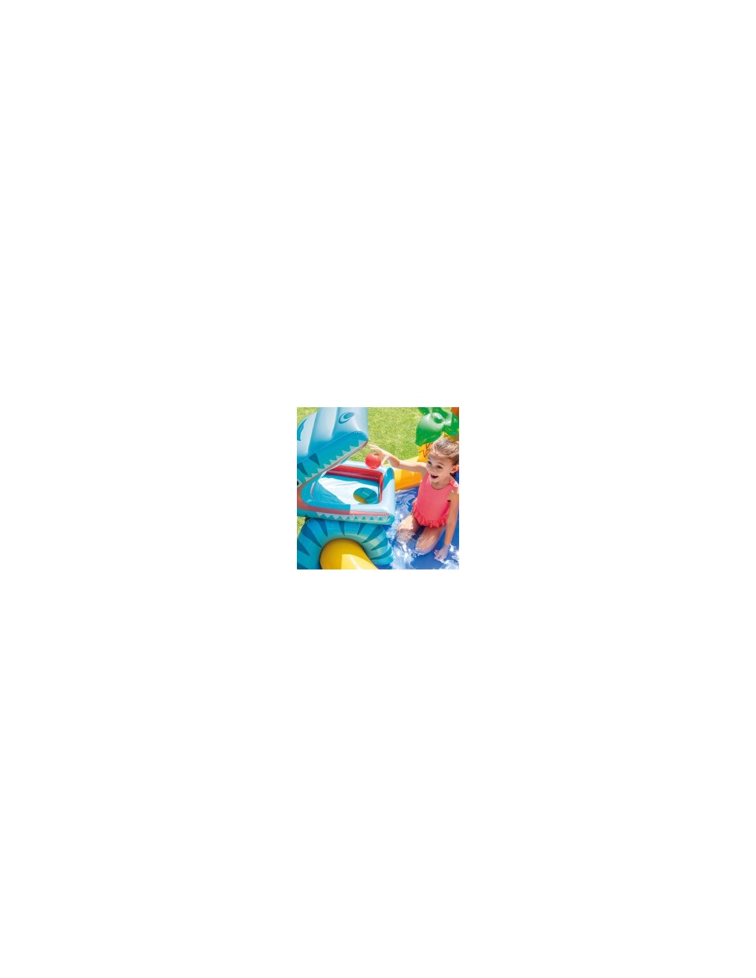 Intex Playcenter Dinosaur, centro giochi gonfiabile, piscina bambini, scivolo acquatico, dinosauri, 249x191x109 cm
