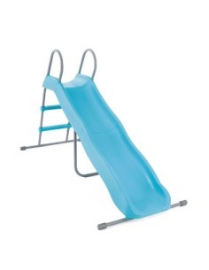 Scivolo da giardino per bambini, Intex 44106, acciaio e plastica, azzurro, robusto, 196x84x119 cm, età 3-10 anni