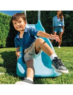Scivolo da giardino per bambini, Intex 44106, acciaio e plastica, azzurro, robusto, 196x84x119 cm, età 3-10 anni