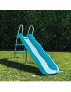 Scivolo da giardino per bambini, Intex 44106, acciaio e plastica, azzurro, robusto, 196x84x119 cm, età 3-10 anni