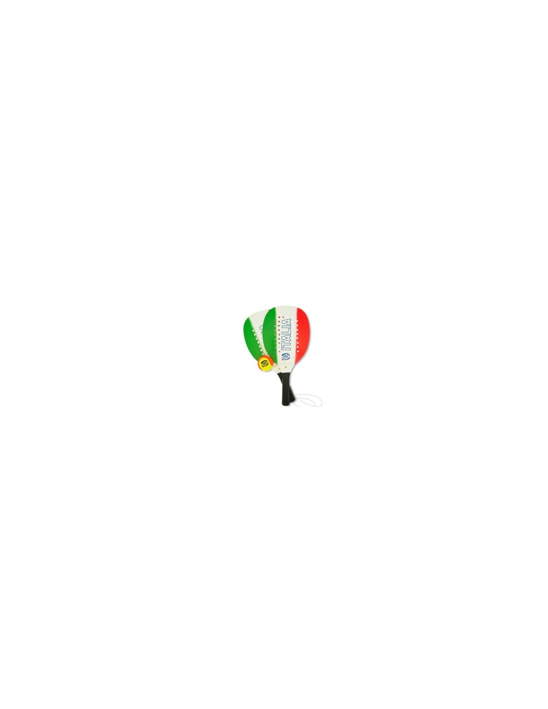 TEO'S 52278 COPPIA RACCHETTONI LEGNO FORATO 36CM