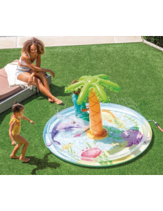 Piscina Gonfiabile Palma con Spruzzo 173x104 cm Intex