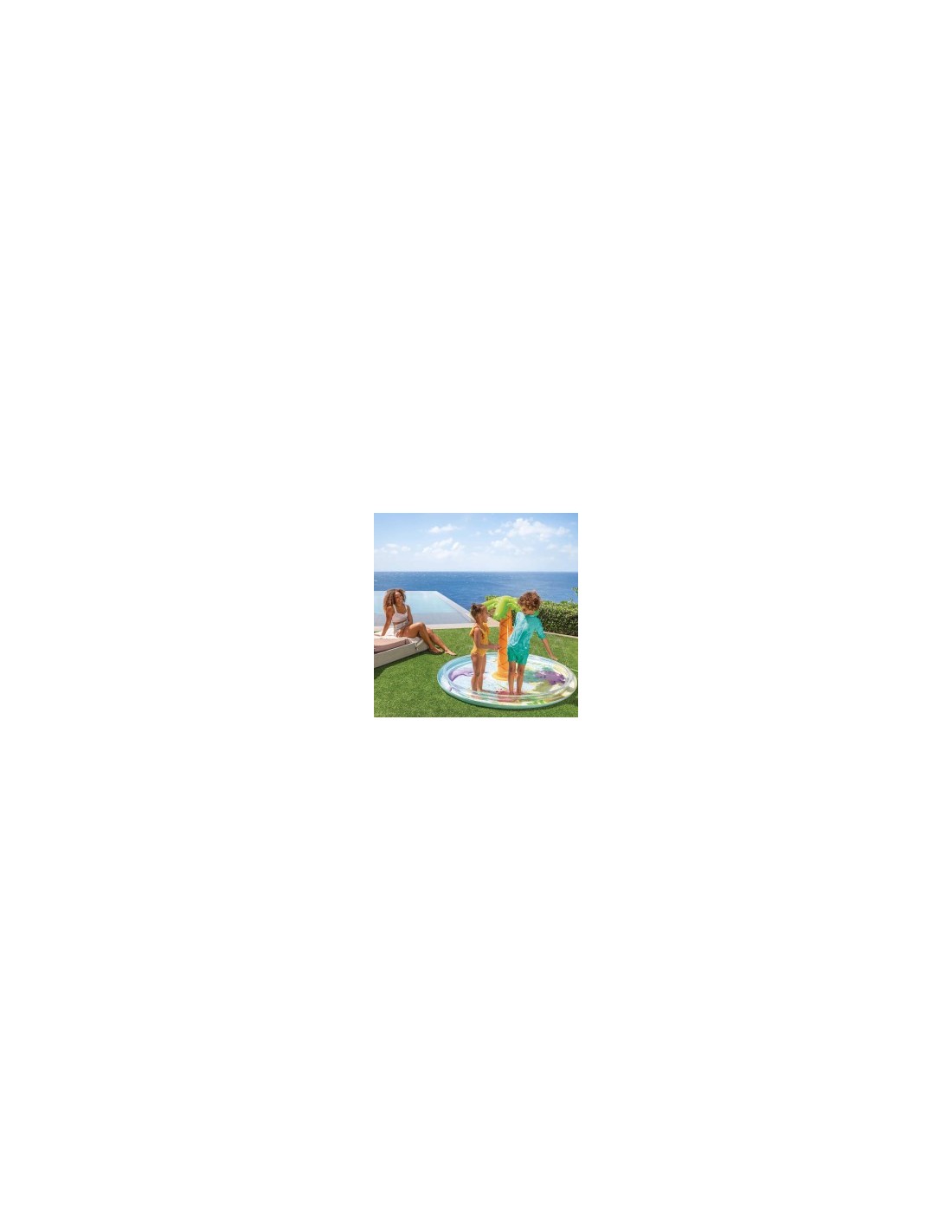 Piscina Gonfiabile Palma con Spruzzo 173x104 cm Intex