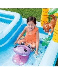 Playcenter Jungle Intex 244x198x71 cm  Piscina Gonfiabile con Scivolo e Giochi per Bambini