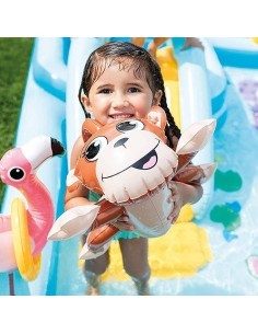 Playcenter Jungle Intex 244x198x71 cm  Piscina Gonfiabile con Scivolo e Giochi per Bambini