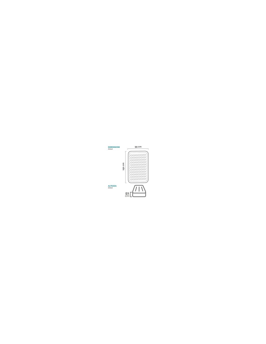 Intex Materasso Singolo Dura-Beam Supreme, 99x191x51 cm, Con Pompa Elettrica, Comfort e Stabilità, Vellutato