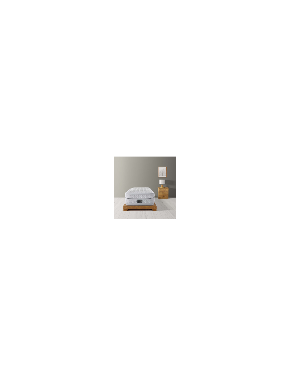 Intex Materasso Singolo Dura-Beam Supreme, 99x191x51 cm, Con Pompa Elettrica, Comfort e Stabilità, Vellutato
