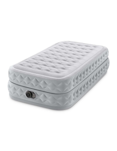 Intex Materasso Singolo Dura-Beam Supreme, 99x191x51 cm, Con Pompa Elettrica, Comfort e Stabilità, Vellutato