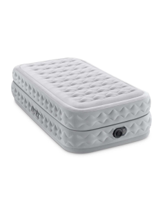 Intex Materasso Singolo Dura-Beam Supreme, 99x191x51 cm, Con Pompa Elettrica, Comfort e Stabilità, Vellutato